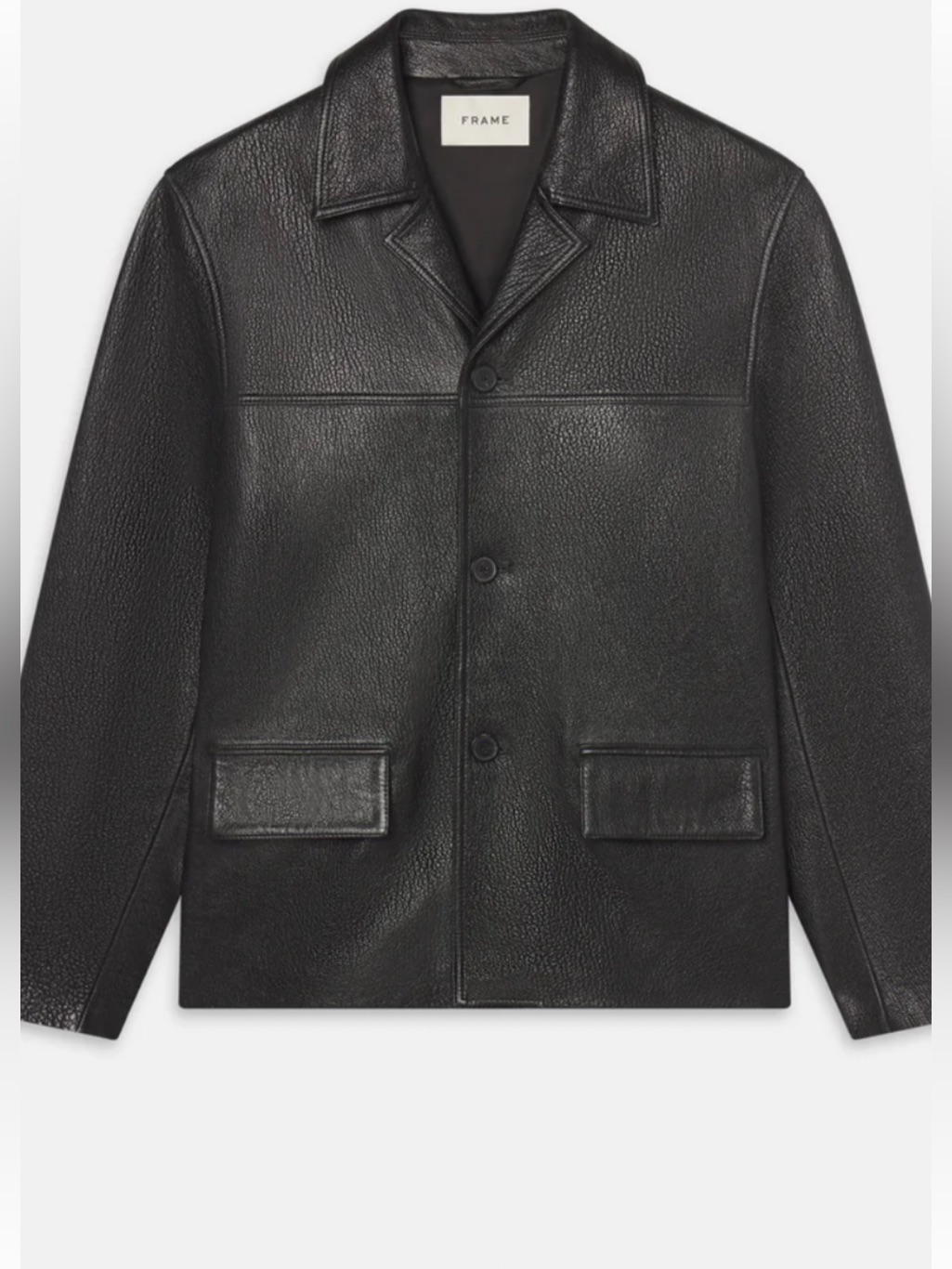 Frame Black Leather Jacket Available Online To Try On Excellent Condition